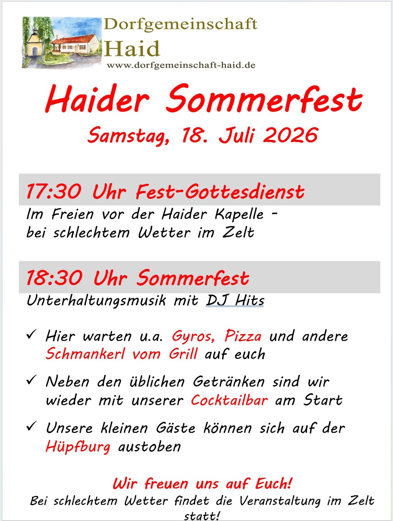 Einladung zum Sommerfest 2026